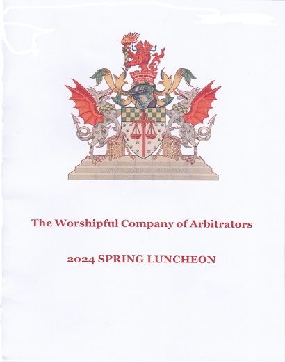 Arbitrators Company - Lunch at Cutlers' Hall, London,Feb 2024