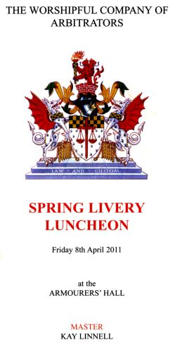 Arbitrators Company Spring Livery Luncheon 2011