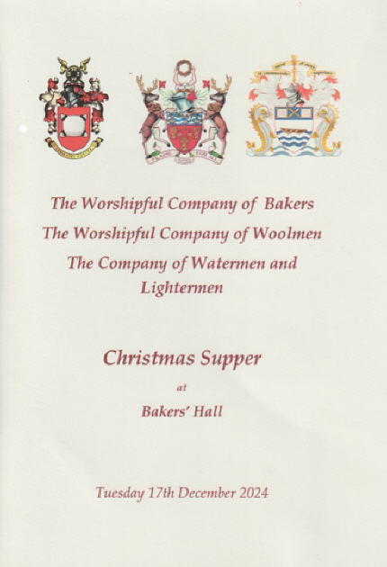 Bakers' Company - Christmas Supper Dec 24