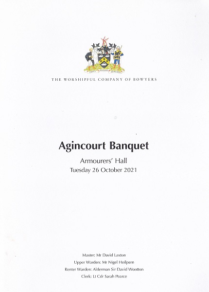 Agincourt Banquet  London - October 2021