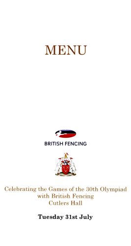 British Fencing - Celebrating the Games of the 30th Olympiad - July 2012