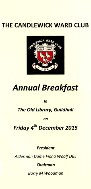 Candlewick Ward Club - Guildhall, Dec 2015