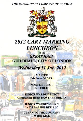 The Worshipful Company of Carmen - Cart Marking Ceremony & Luncheon, July 2012, Guildhall, London