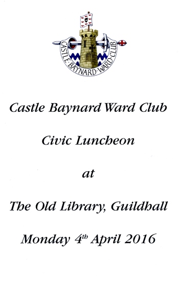 Castle Baynard Ward Club - The Old Library, Guildhall, City of London, April 2016