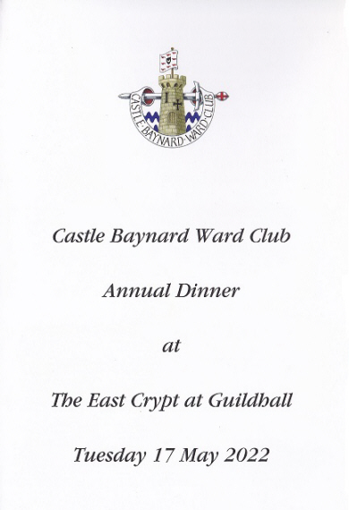 Castle Baynard Ward Club - Armourers Hall, May 2022