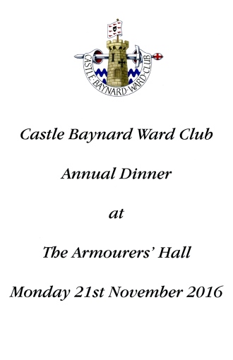 Castle Baynard Ward Club - Armourers Hall, Nov 2016