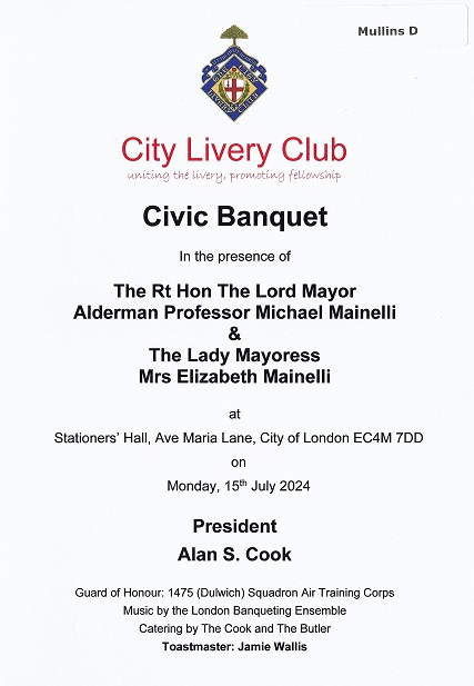 City Livery Club_Civic Banquet_July 24