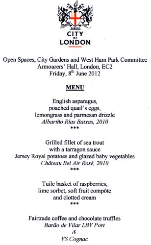City of London Open Spaces Committee - Armourers Hall, June 2012