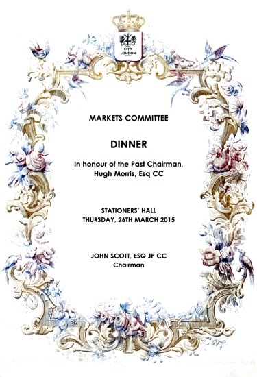 City of London Markets Committee Dinner - March 2015