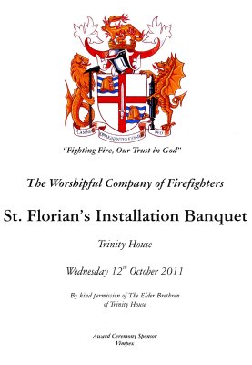 Firefighters' Company - St. Florian's Installation Banquet, Oct 2011
