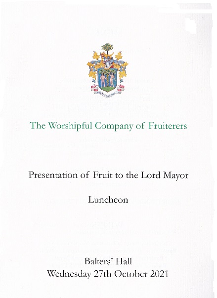 The Worshipful Company of Fruiterers - Oct 2021