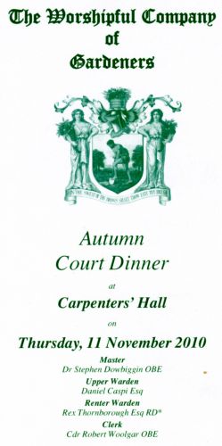 Gardeners Company Court Dinner Nov 2010