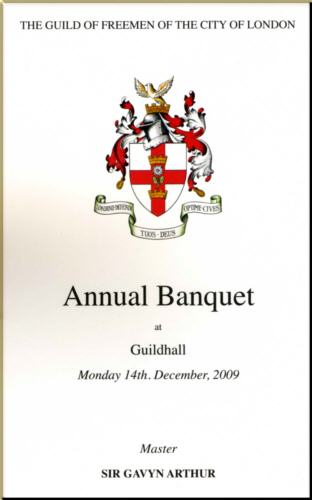 Guild of Freemen Annual Banquet 2009