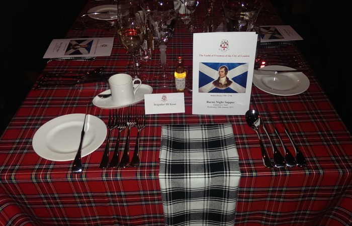 The Guild of Freemen of the City of London - Burns Night Supper, January 2015
