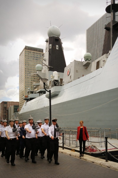 HMS Duncan in London to mark the centenary of the Battle of Jutland - May 2016