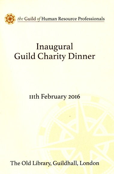 The Guild of Human Resource Professionals - Charity Dinner, Feb 2016, Guildhall, London