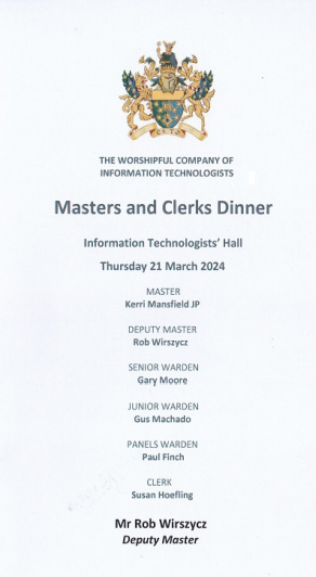 Information Tech_masters and Clerks dinner_March 2024