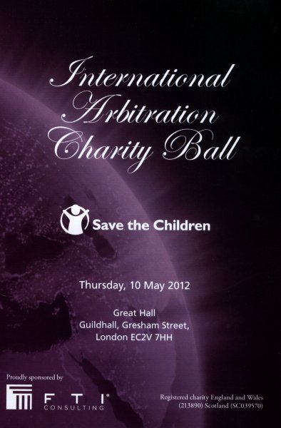 International Arbitration Charity Ball - Guildhall, The City of London, May 2012