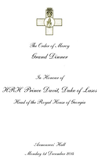 The League of Mercy - The Order of Mercy Dinner, Dec 2014