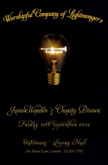 Lightmongers Charity Dinner – Sept 2014