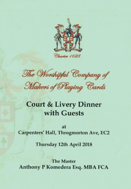 Court & Livery Dinner - April 2018
