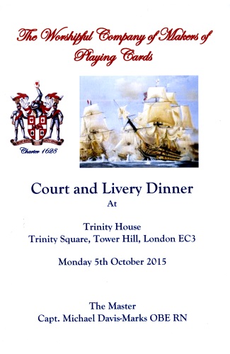 Makers of Palying Cards - Court & Livery Dinner, Oct 2013