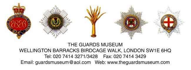 Guards Museum menu cover