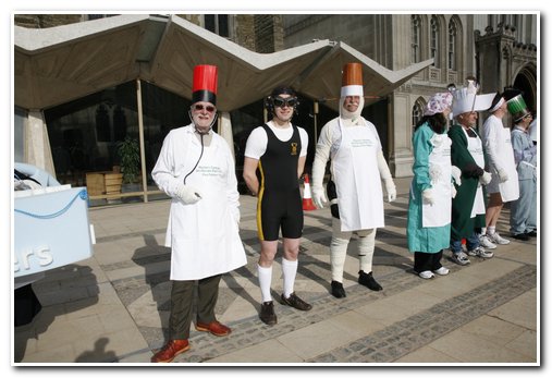 The 8th Annual City of London & Inter-Livery Pancake Races - Guildhall Yard, London 2012