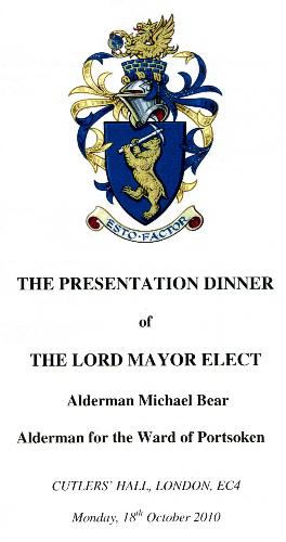 Paviors Presentation Dinner of Mayor Elect Michael Bear