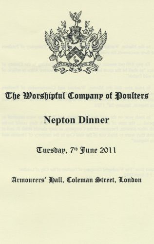 The Worshipful Company of Poulters - Nepton Dinner, June 2011