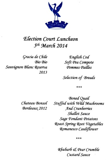 Poulters Company - Ash Wednesday Election Court & Luncheon, March 2014