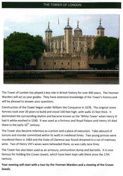 Royal College of Defence Studies - Tour of the Tower of London and reception, May 2016
