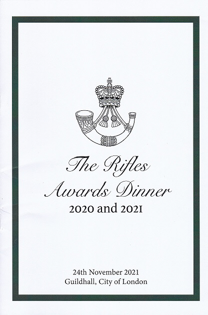 The Rifles - Awards dinner, Guildhall,  London, Nov 2021