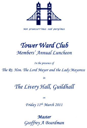 Tower Ward Club Annual Luncheon, March 2011