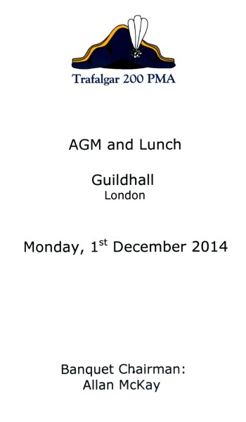 Trafalgar 200 Masters Association - AGM & Lunch, Dec 2014