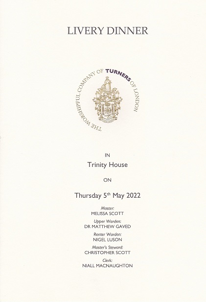 The Worshipful Company of Turners - May 2022
