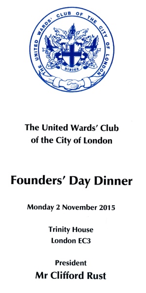 The United Wards’ Club of the City of London - Trinity House, Nov 2015