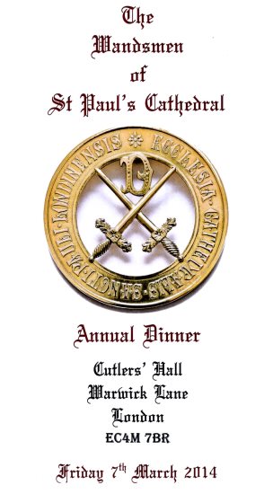 Wandsmen of St Paul's Cathedral - Annual Dinner 2014
