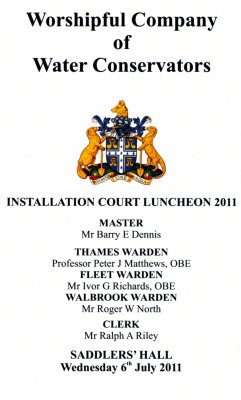 Water Conservators - Installation Court Luncheon 2011