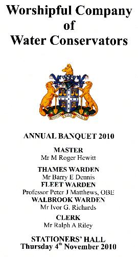 Water Conservators annual banquet 2010