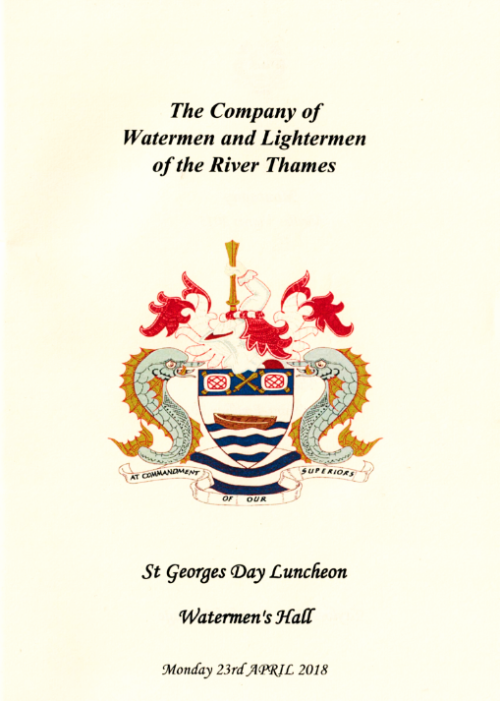 W/C Watermen and Lightermen - St Georges Day Luncheon - April 2018