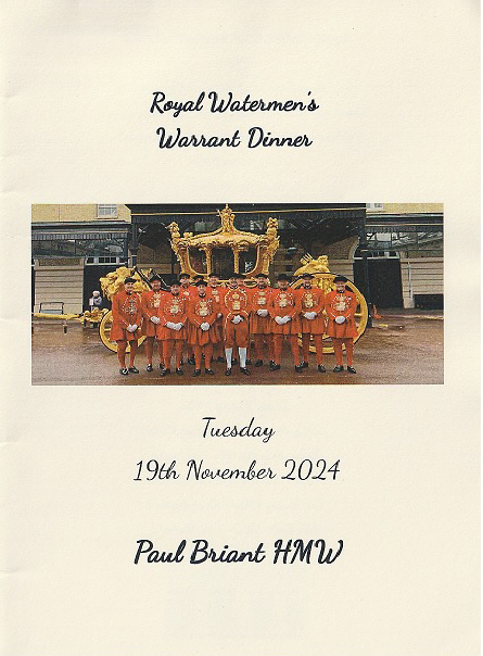 Royal Dinner Watermens’ Hall, Nov 24