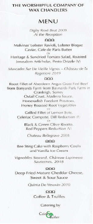 Wax Chandlers'_Masters Prime and wardens dinner_April 25