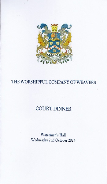 The Worshipful Company of Weavers - Court Dinner, October 2024