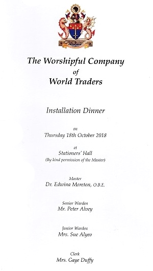 World Traders - Installation Dinner, Oct 2018