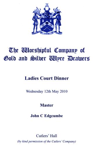 Wyre Drawers Company Ladies Court Dinner May 2010