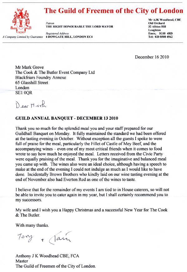 Guild or Freemen letter Dec 2010